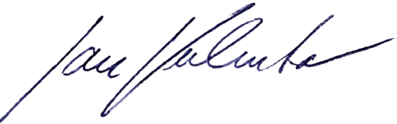 Signature of Jan Valenta